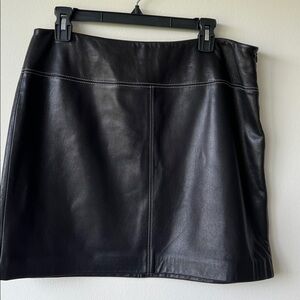 Black Leather Mini Skirt. Never worn